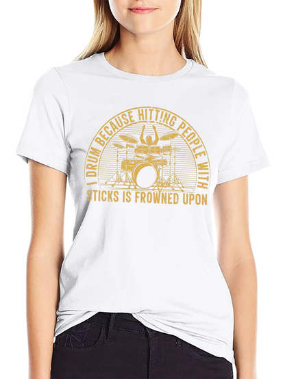 Drummer Graphic Tee - Hitting People With Sticks