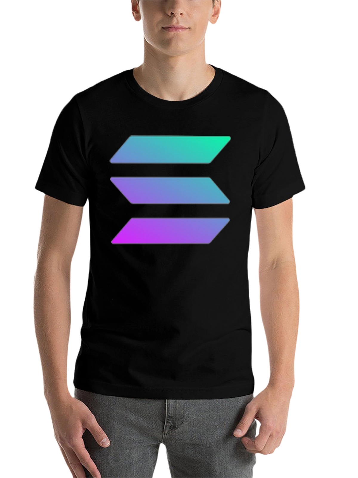 Solana Crypto T-Shirt - Black Tee