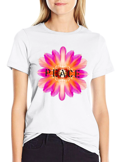 Peace Flower Graphic Tee - Stylish & Comfortable