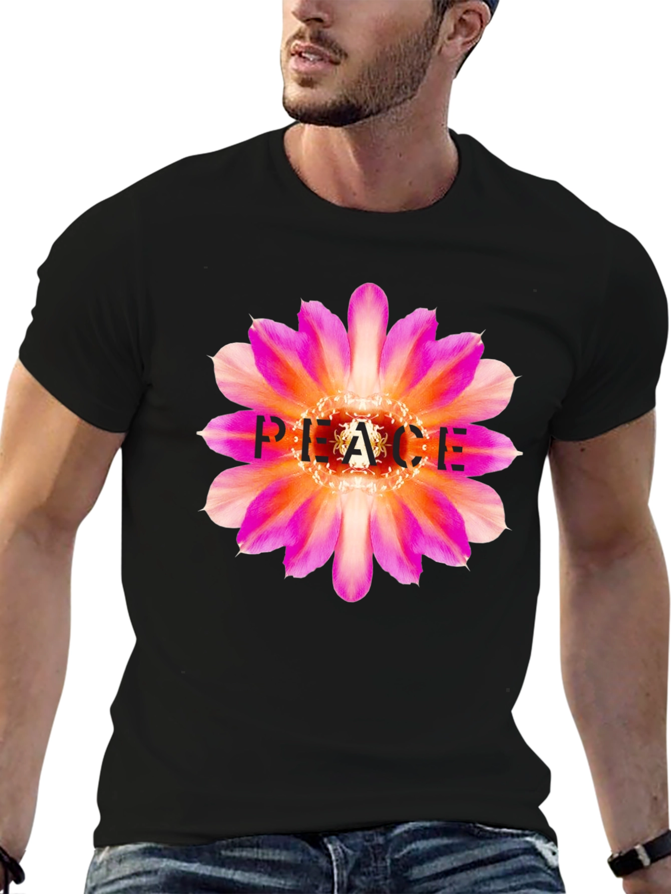 Peace Flower Graphic Tee - Stylish & Comfortable