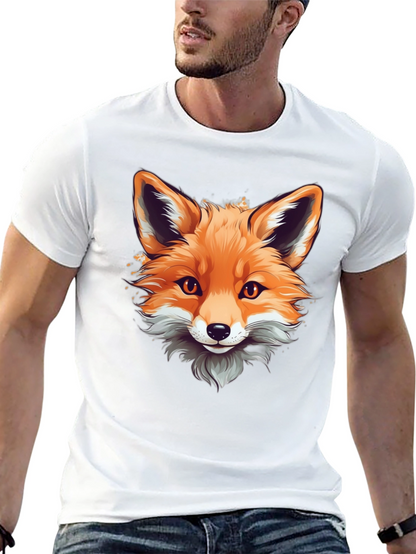 Fox Graphic Tee - Stylish Animal Print Shirt