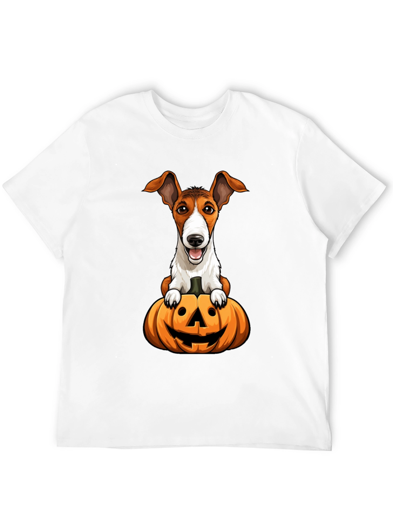 Dog on Pumpkin Halloween T-Shirt