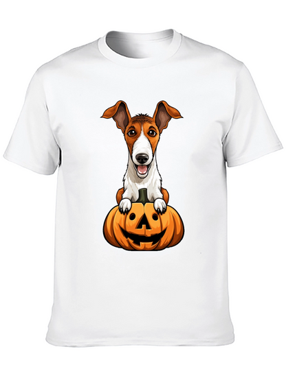 Dog on Pumpkin Halloween T-Shirt