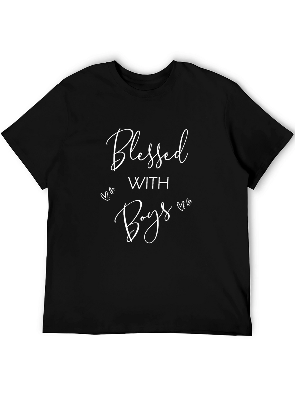 Blessed With Boys Graphic Tee - Black T-Shirt