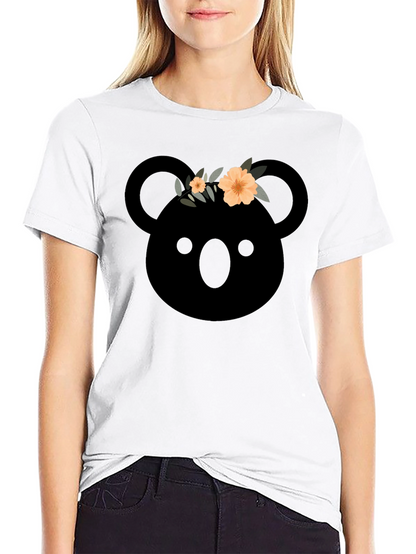 Koala with Flower Crown Graphic T-Shirt
