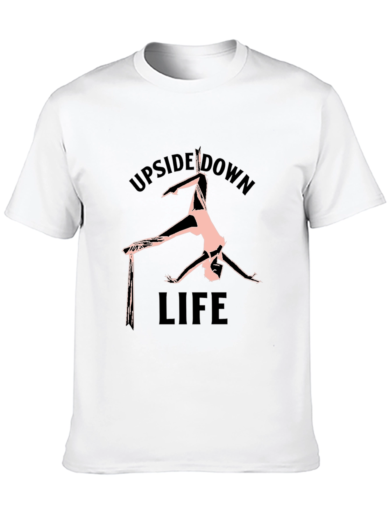 Upside Down Life Black Graphic T-Shirt