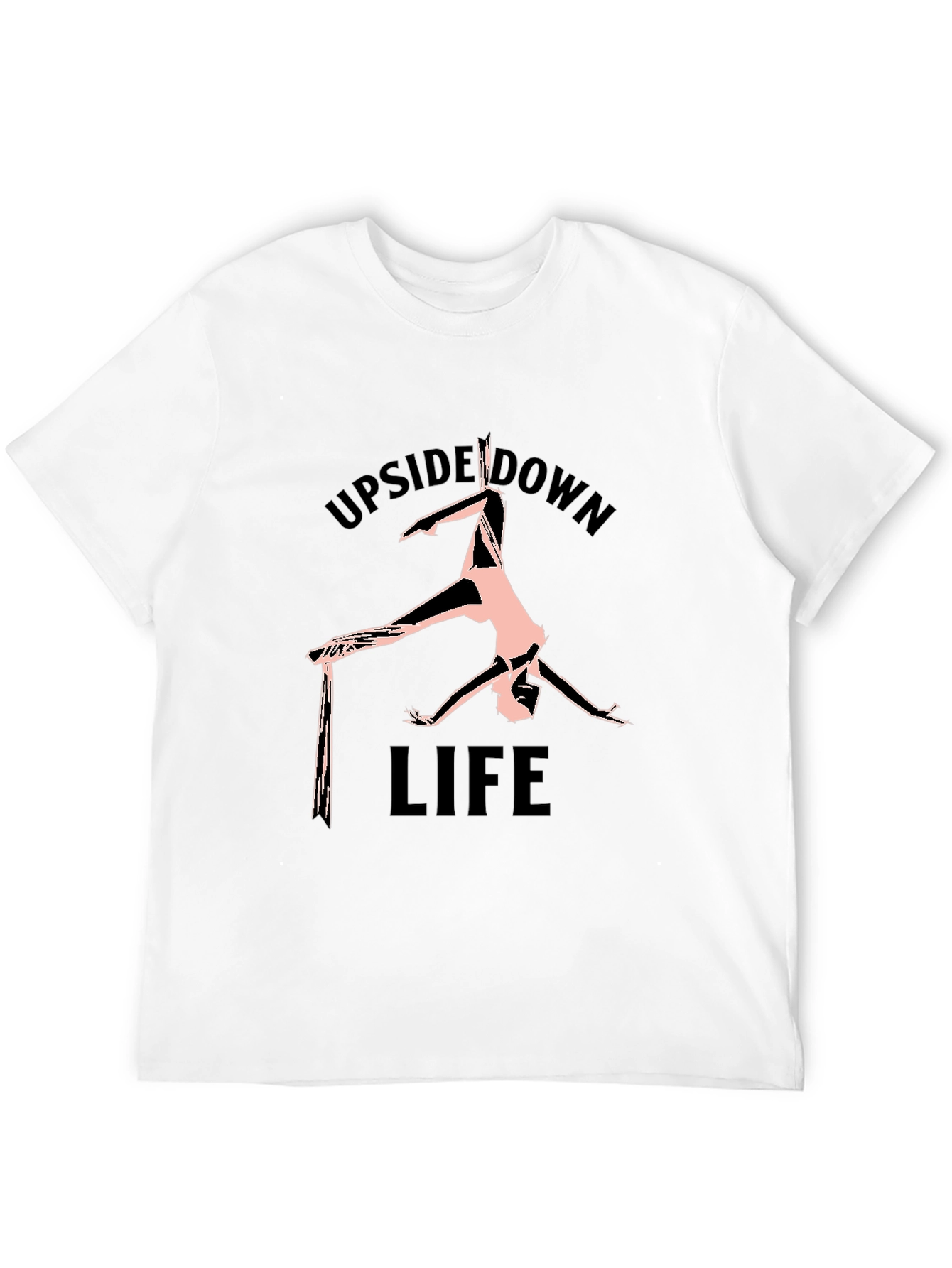 Upside Down Life Black Graphic T-Shirt
