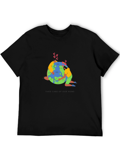 Love Our Earth Graphic Tee - Black Cotton