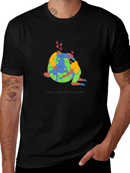 Love Our Earth Graphic Tee - Black Cotton
