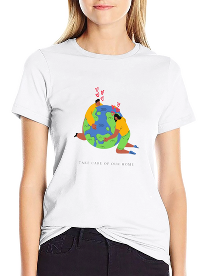 Love Our Earth Graphic Tee - Black Cotton