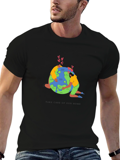 Love Our Earth Graphic Tee - Black Cotton