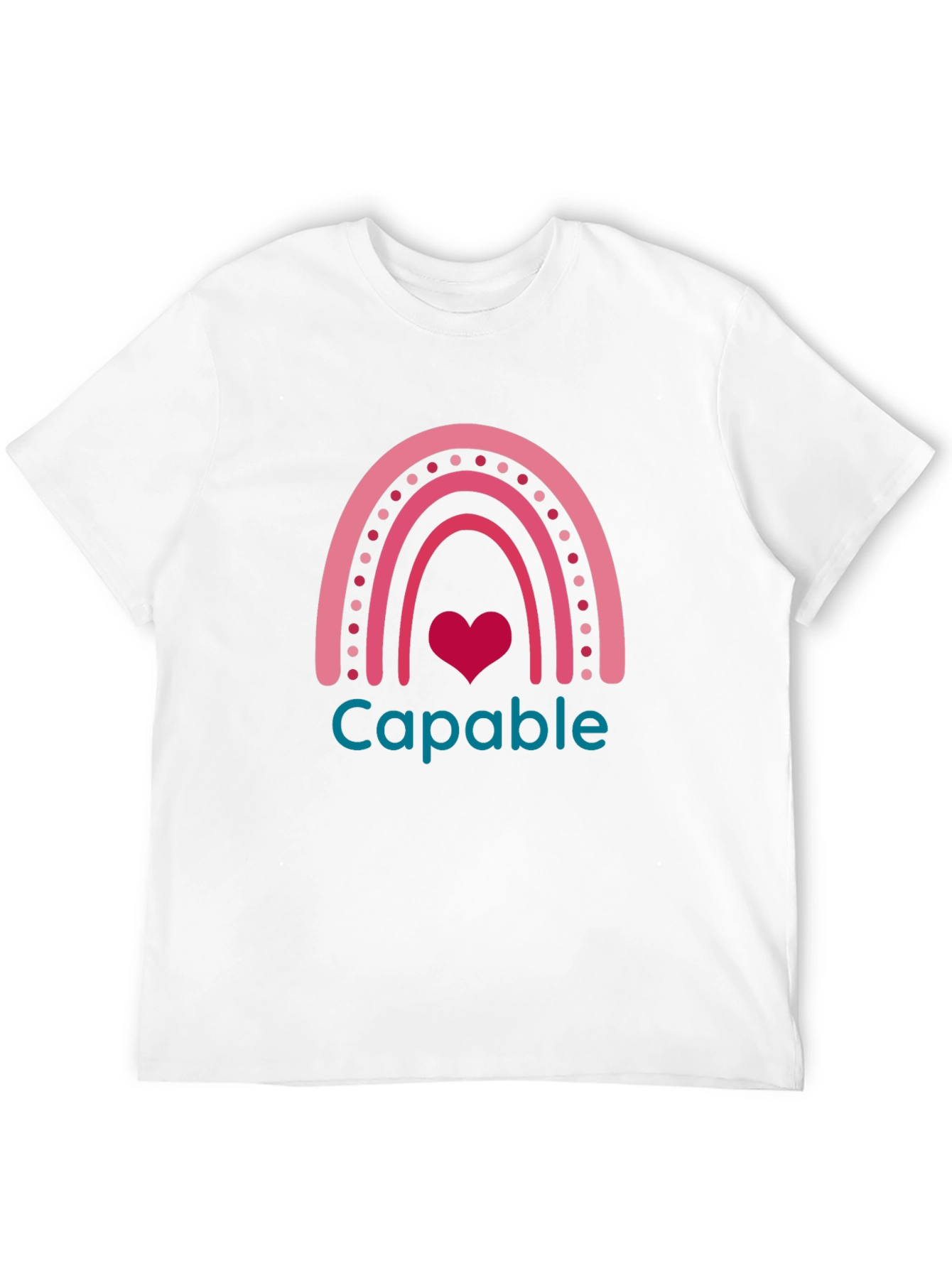 Capable Rainbow Heart T-Shirt - Black