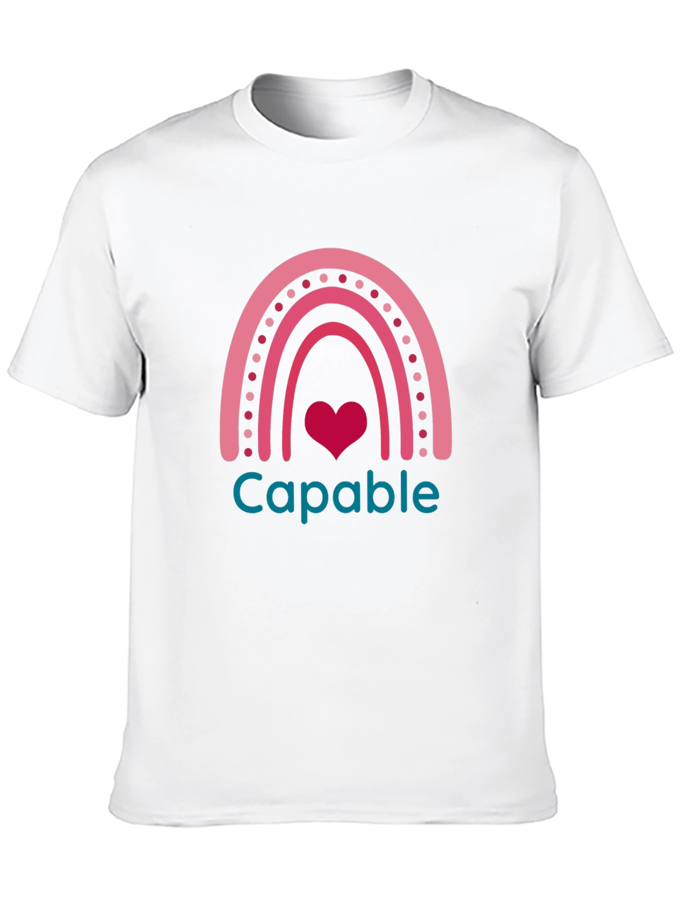 Capable Rainbow Heart T-Shirt - Black