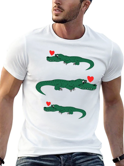 Alligator Love Mens Black Graphic Tee
