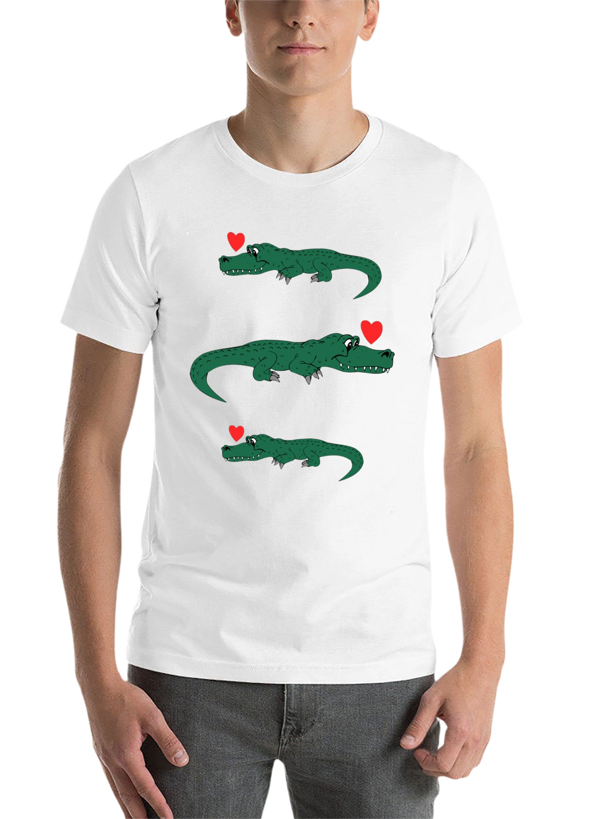 Alligator Love Mens Black Graphic Tee