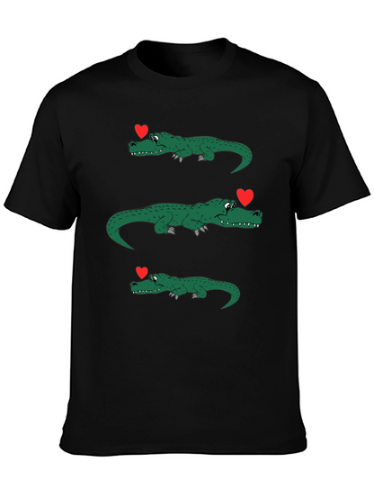 Alligator Love Mens Black Graphic Tee