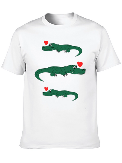 Alligator Love Mens Black Graphic Tee