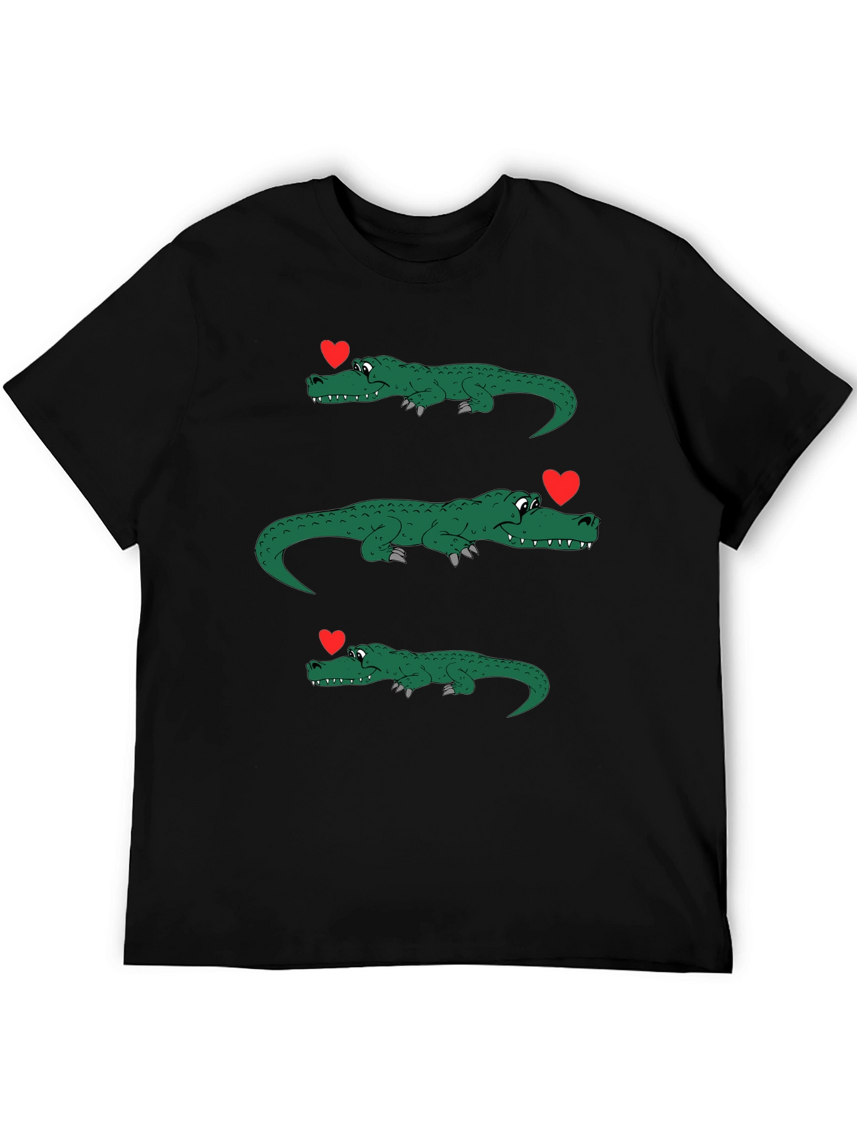Alligator Love Mens Black Graphic Tee