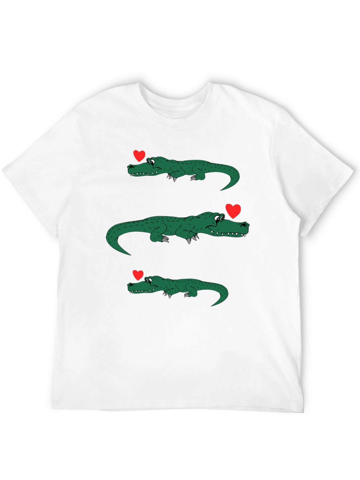 Alligator Love Mens Black Graphic Tee