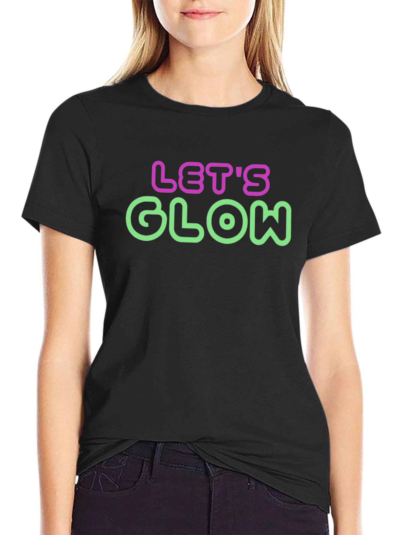 Lets Glow Neon Graphic T-Shirt