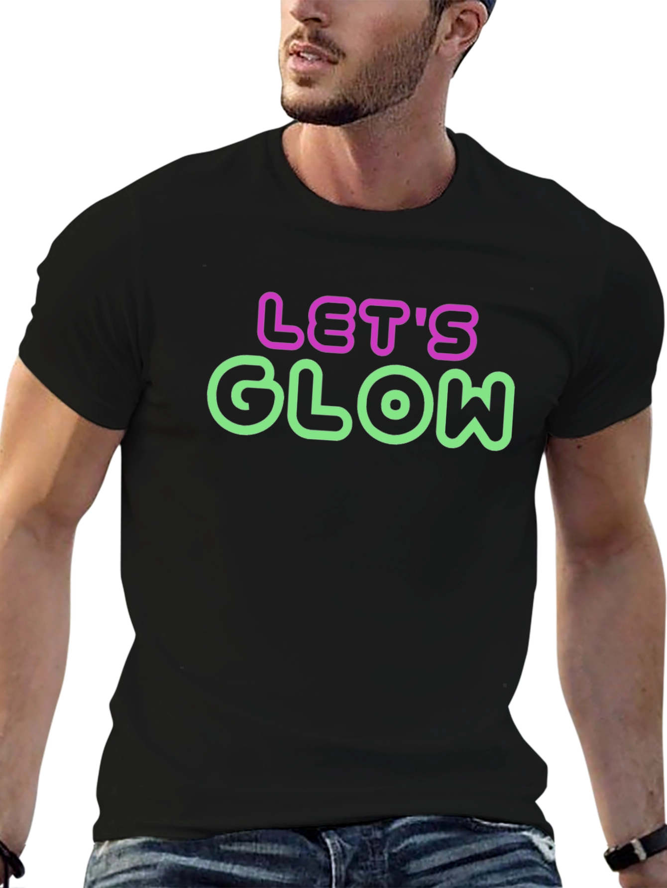 Lets Glow Neon Graphic T-Shirt