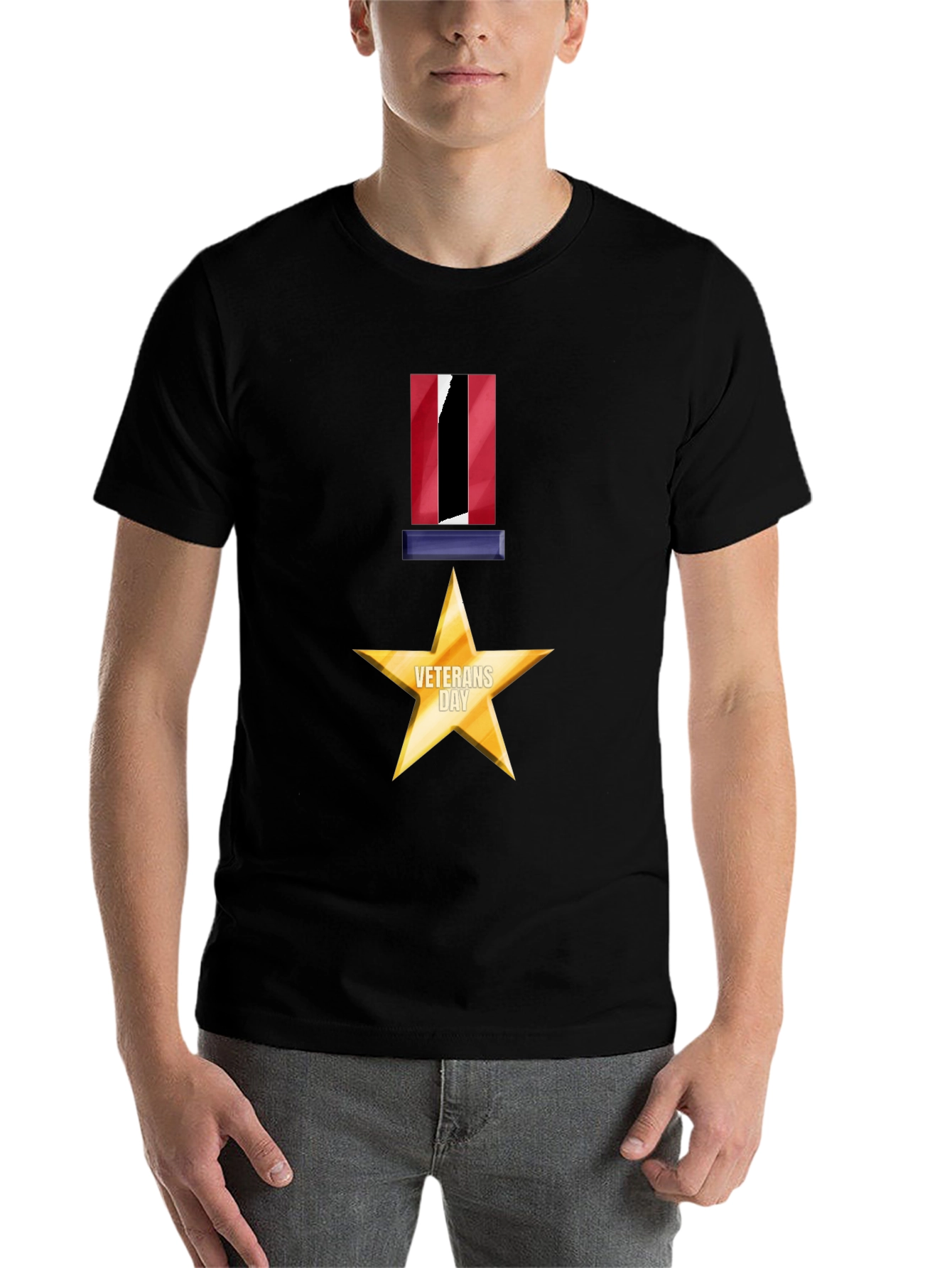 Veterans Day Star Medal Graphic Tee