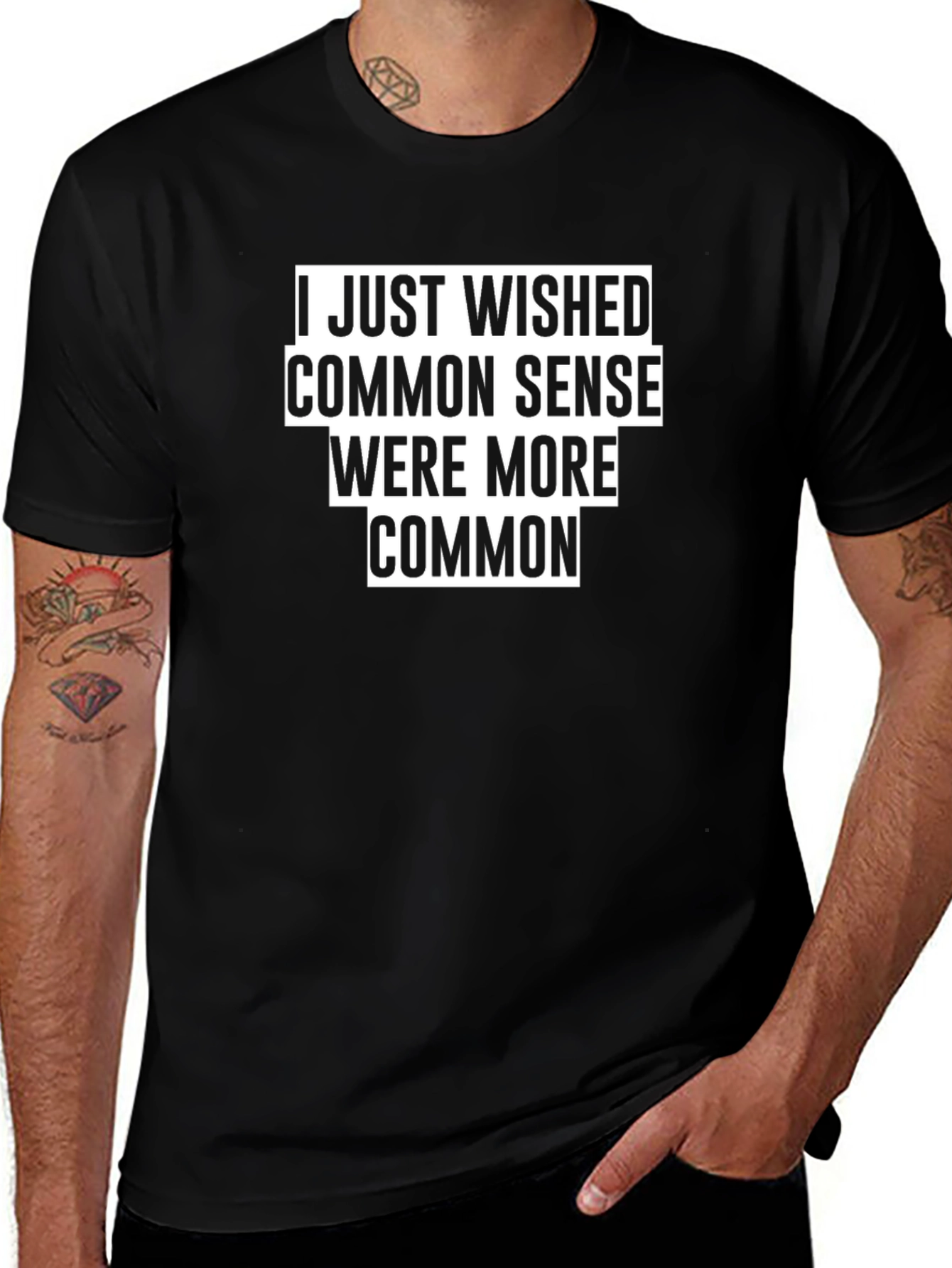 Common Sense Graphic T-Shirt - Black