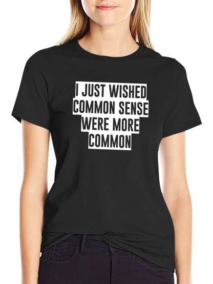 Common Sense Graphic T-Shirt - Black