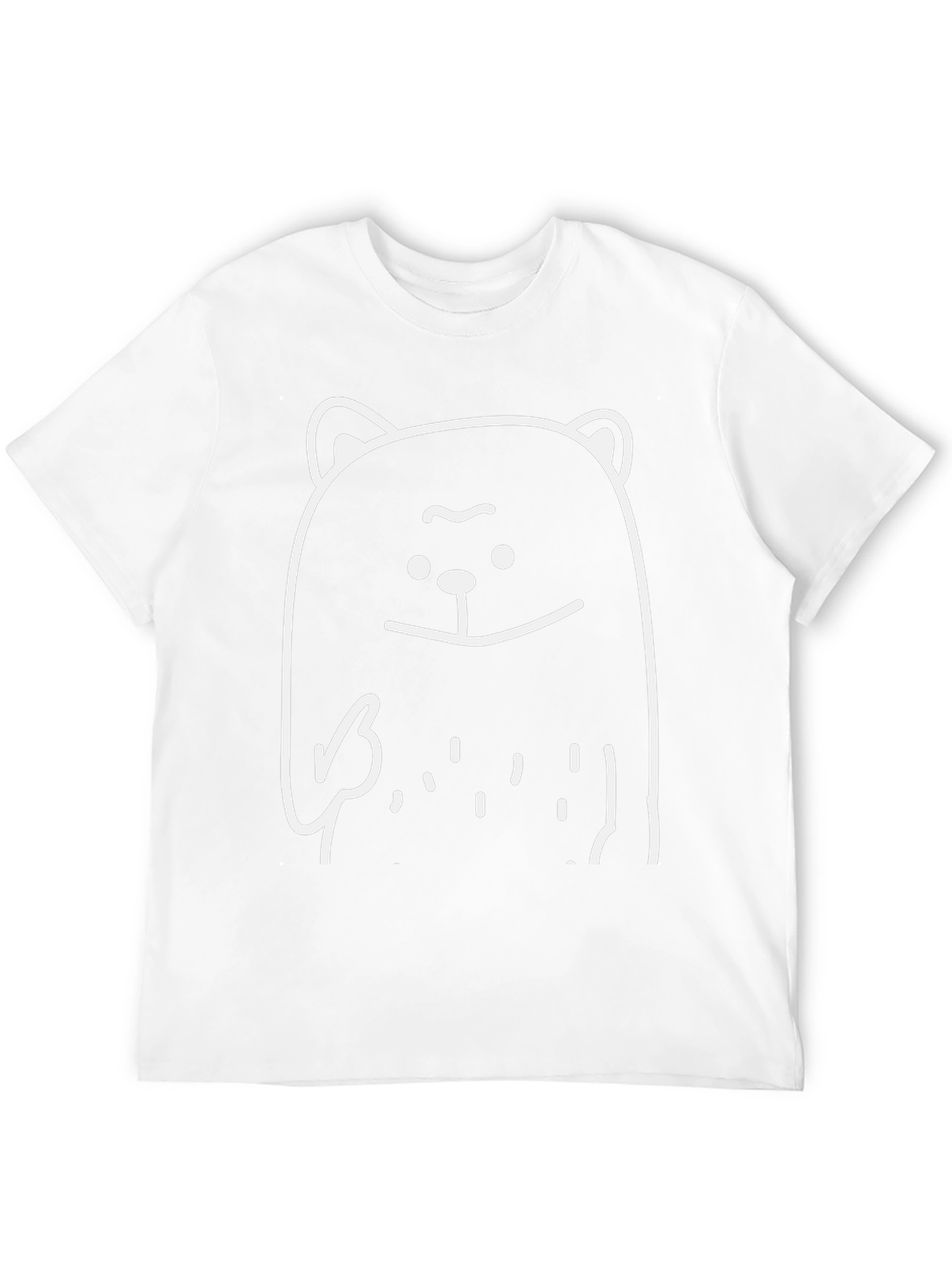 Funny Bear Graphic Tee - Black Cotton T-Shirt