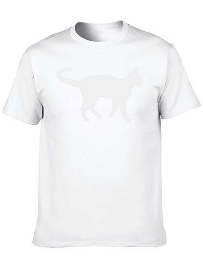 Cool Cat Silhouette Graphic T-Shirt