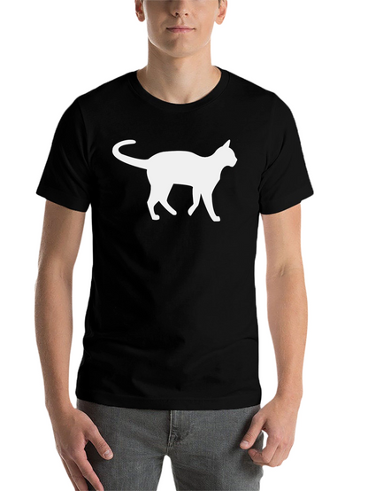 Cool Cat Silhouette Graphic T-Shirt