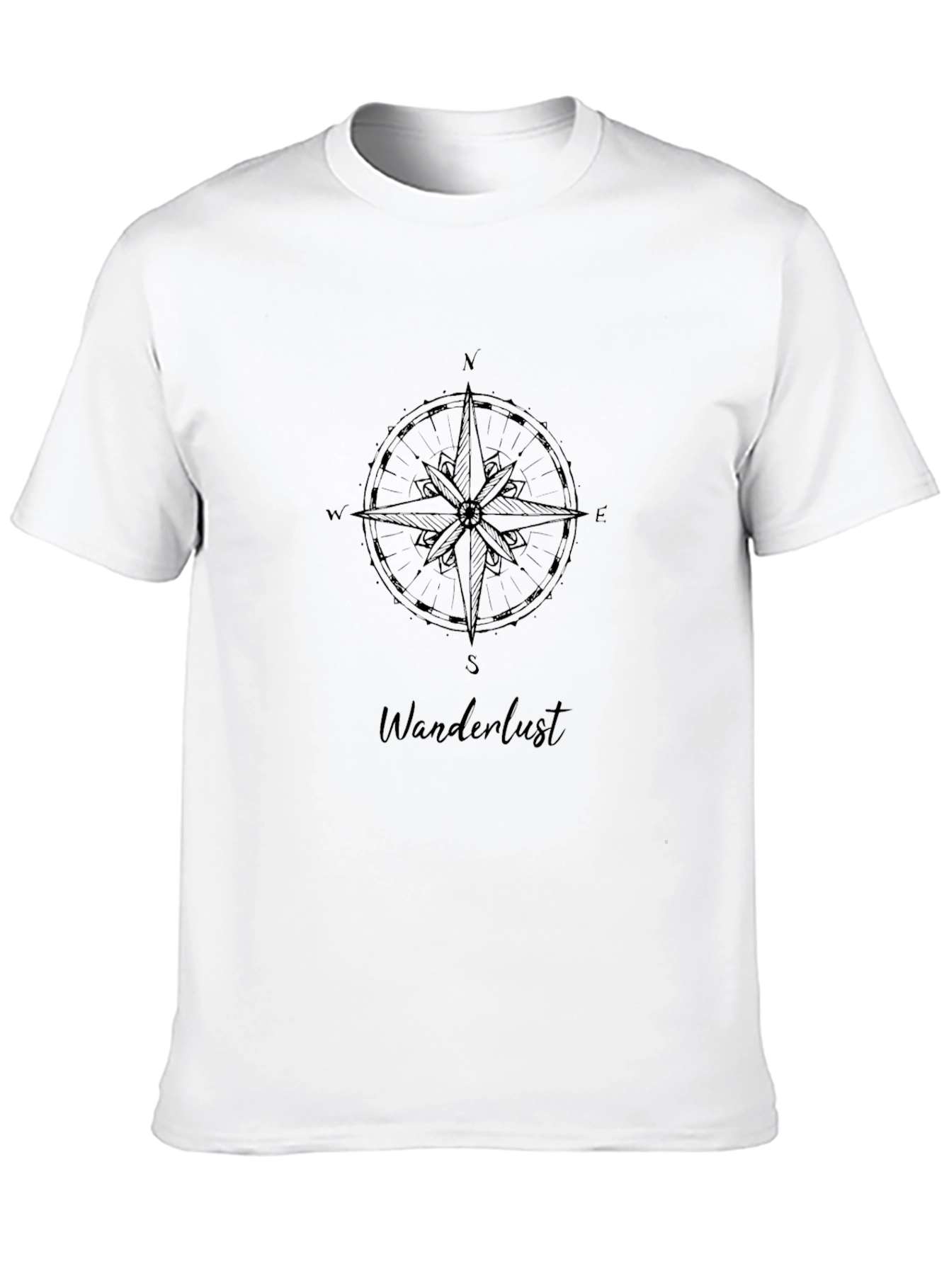 Wanderlust Compass Black T-Shirt