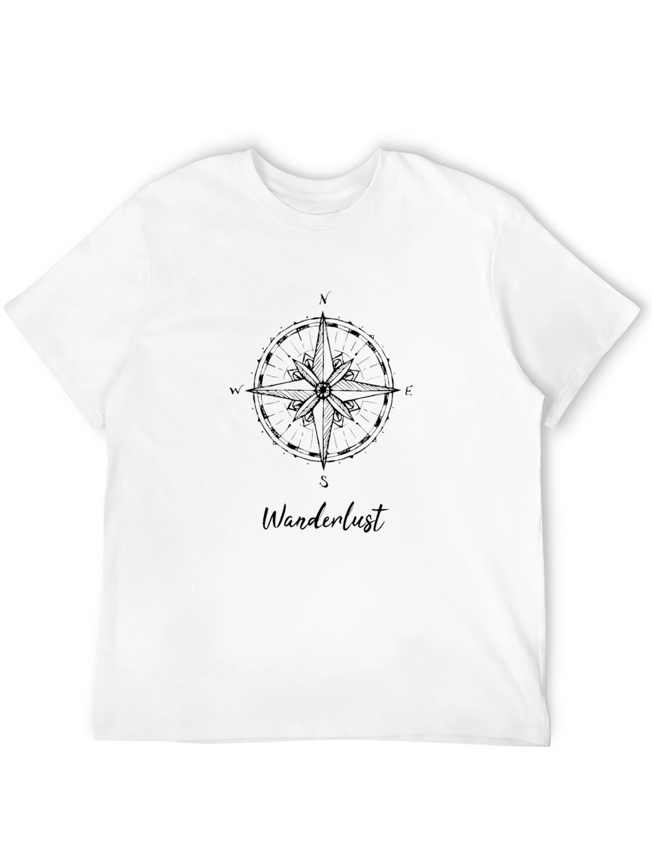 Wanderlust Compass Black T-Shirt