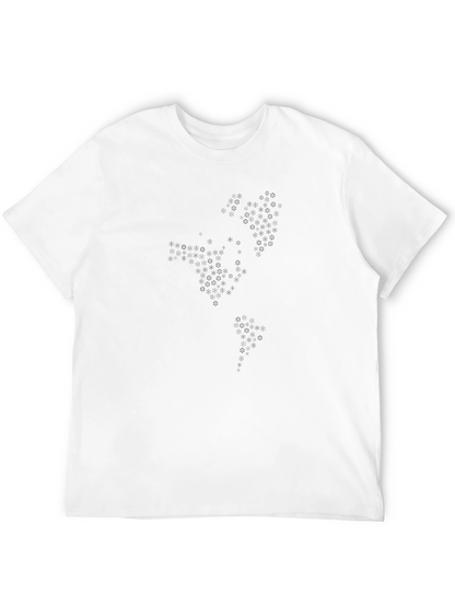 Modern Black Tee with Geometric Pattern