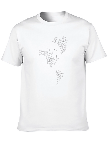 Modern Black Tee with Geometric Pattern