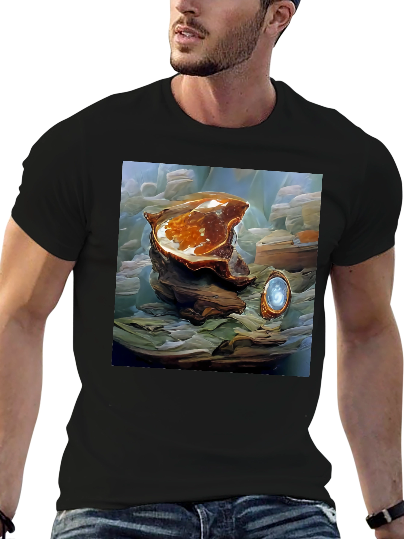 Artistic Abstract Shell Graphic Tee