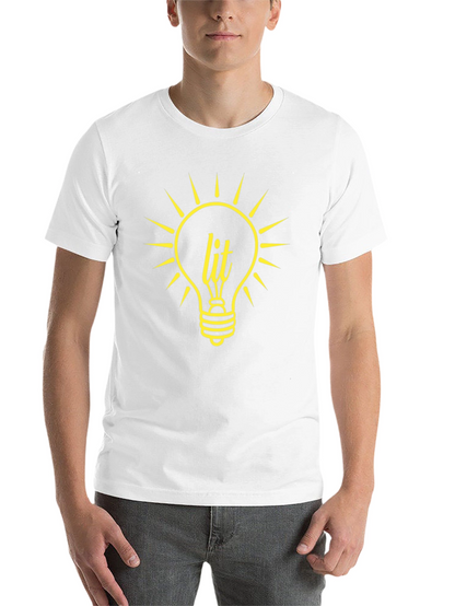 Lit Bulb Graphic T-Shirt - Trendy Black Tee