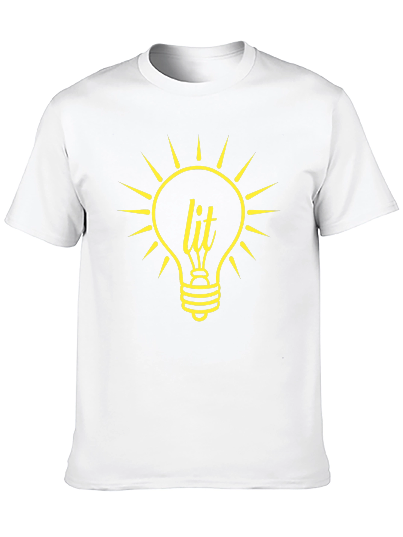 Lit Bulb Graphic T-Shirt - Trendy Black Tee