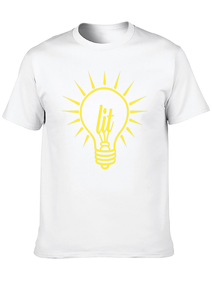 Lit Bulb Graphic T-Shirt - Trendy Black Tee