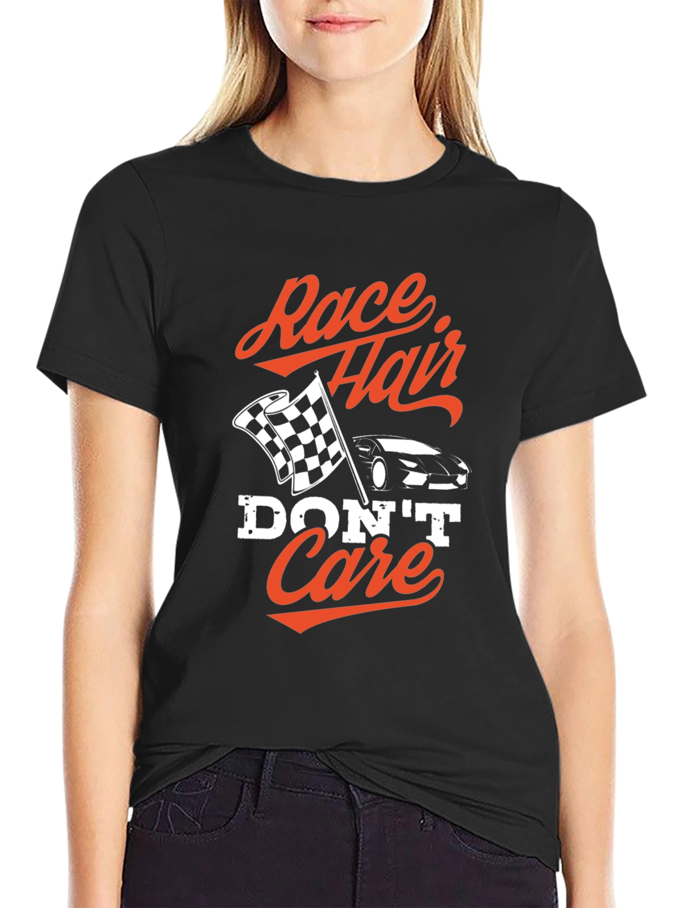 Race Hair Dont Care Black T-Shirt