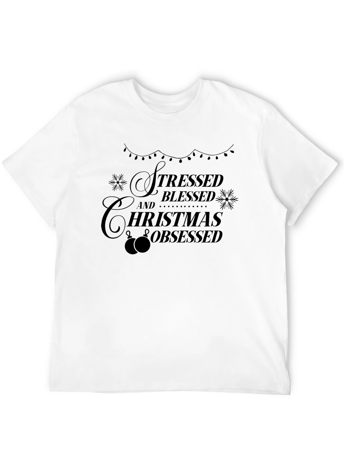 Stressed Blessed Christmas Obsessed T-Shirt