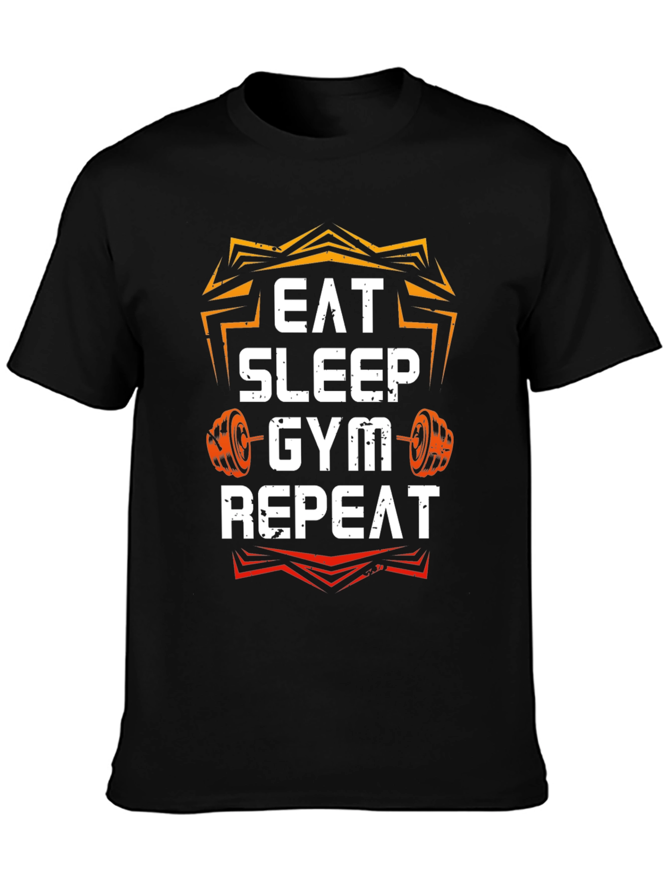 Eat Sleep Gym Repeat Graphic T-Shirt
