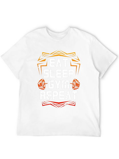 Eat Sleep Gym Repeat Graphic T-Shirt