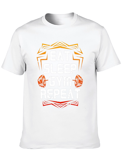 Eat Sleep Gym Repeat Graphic T-Shirt