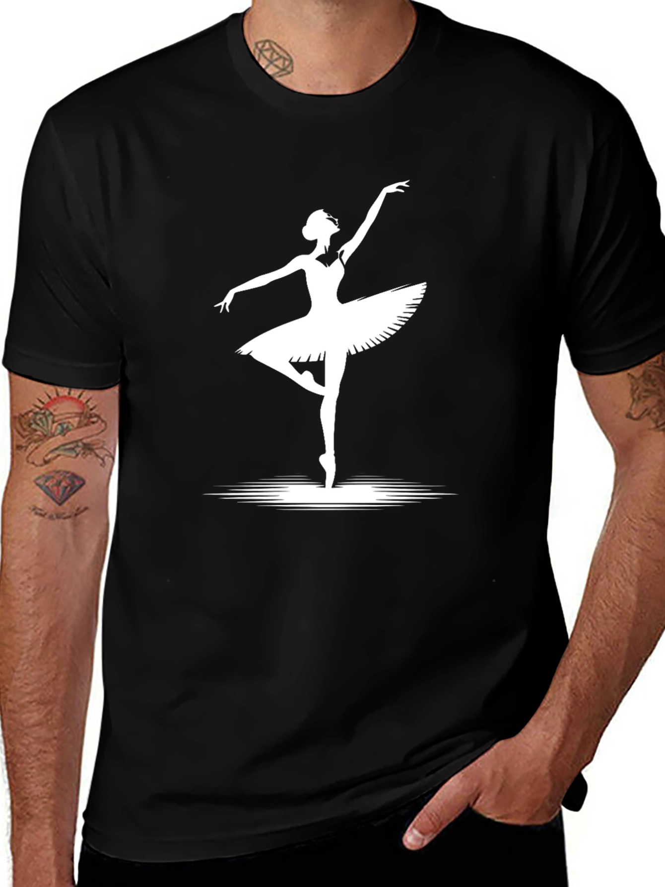 Ballet Dancer Graphic T-Shirt - Classic Black Tee
