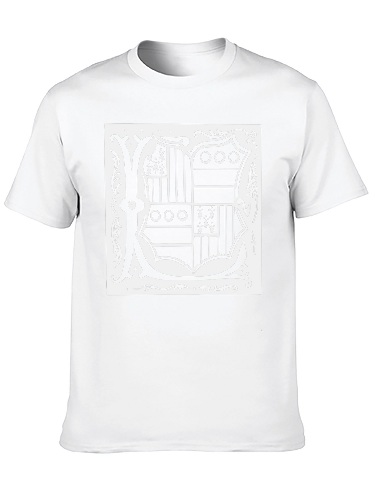 Black T-Shirt with Ornate Letter K Design