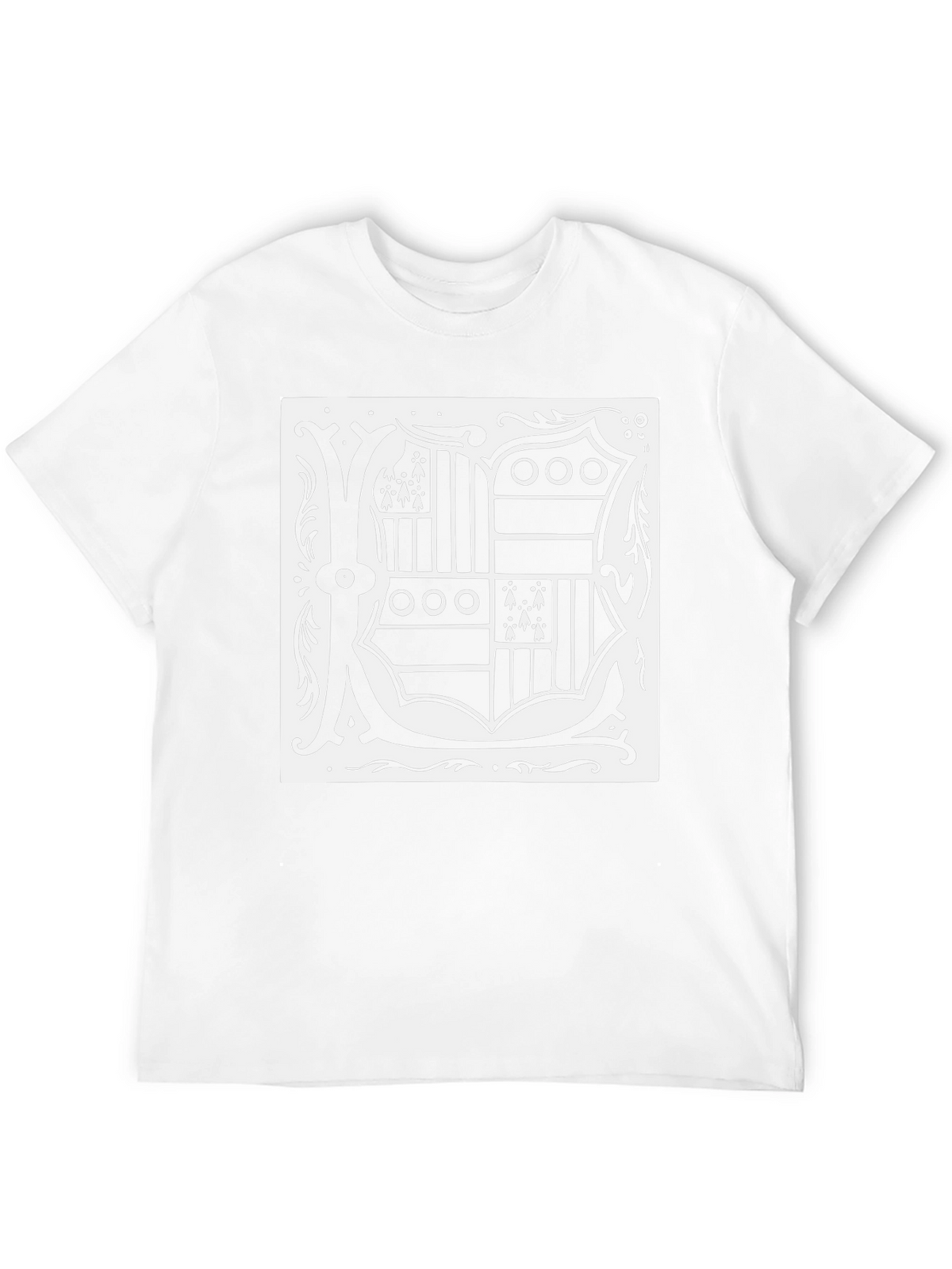 Black T-Shirt with Ornate Letter K Design
