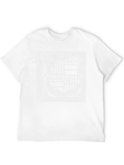 Black T-Shirt with Ornate Letter K Design