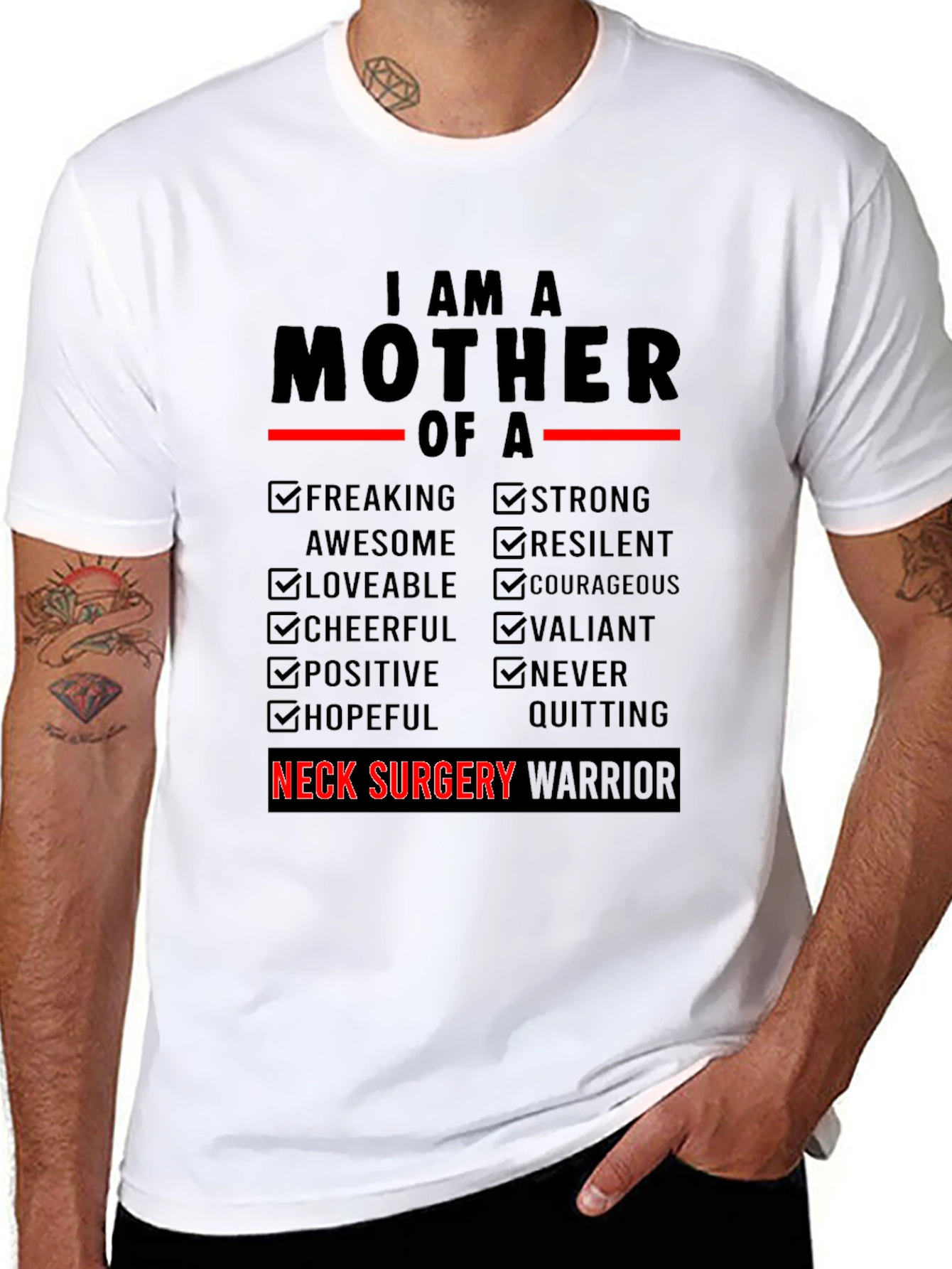 Neck Surgery Warrior Mother T-Shirt