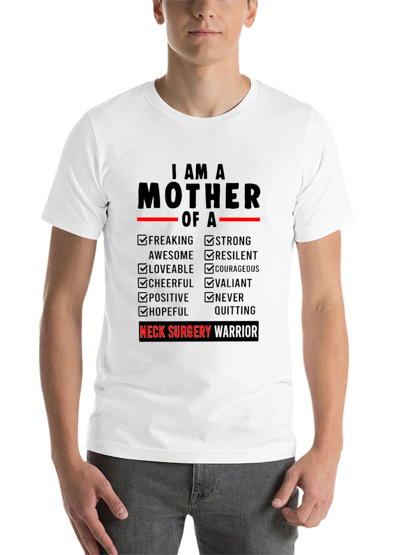 Neck Surgery Warrior Mother T-Shirt